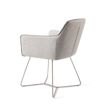 Jesper Home Hofu Checkers Charm Eetkamerstoel - Beehive Steel - KwaliteitWonen.nl