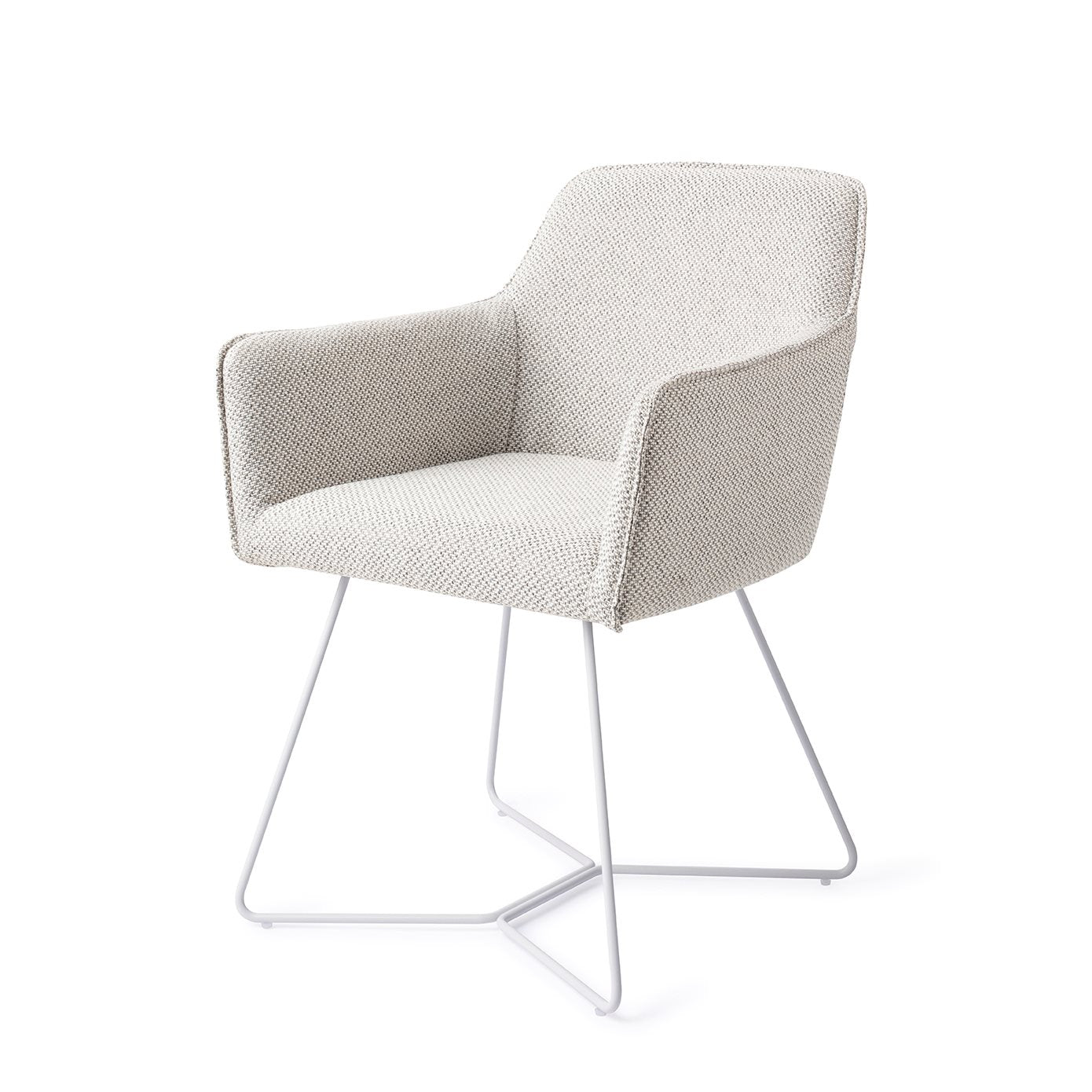 Jesper Home Hofu Checkers Charm Eetkamerstoel - Beehive White - KwaliteitWonen.nl