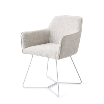 Jesper Home Hofu Checkers Charm Eetkamerstoel - Beehive White - KwaliteitWonen.nl
