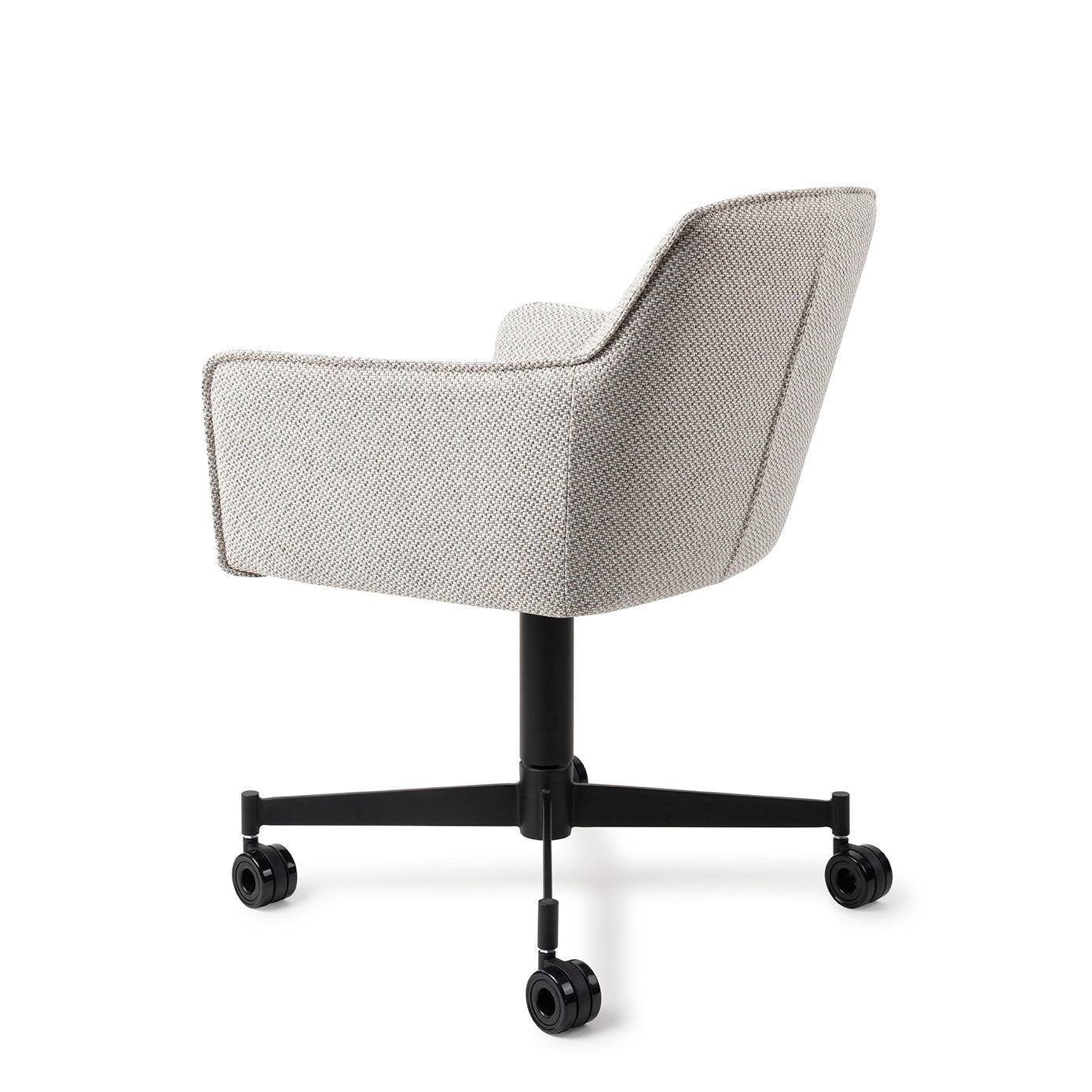 Jesper Home Hofu Checkers Charm Eetkamerstoel - Caster Black - KwaliteitWonen.nl