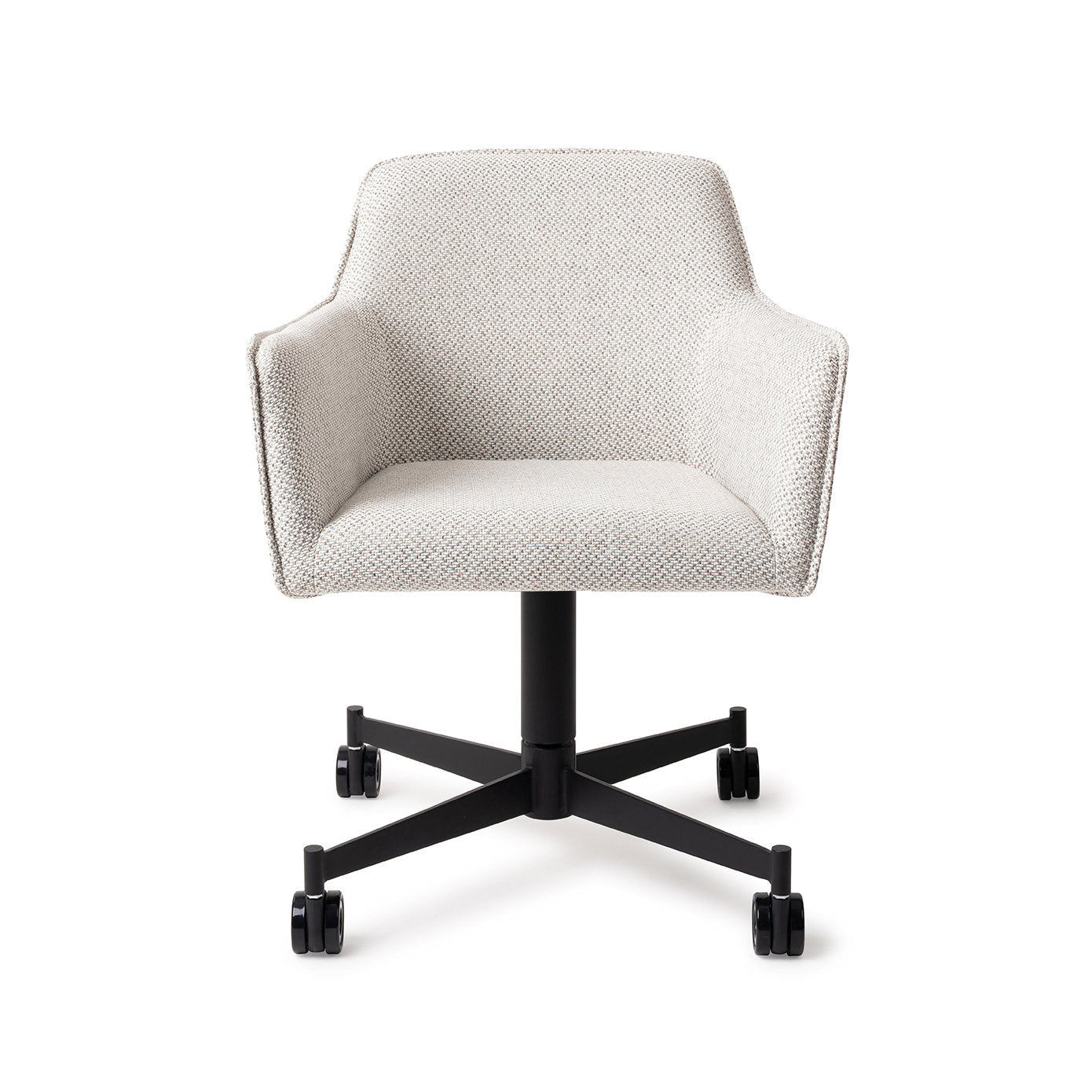Jesper Home Hofu Checkers Charm Eetkamerstoel - Caster Black - KwaliteitWonen.nl