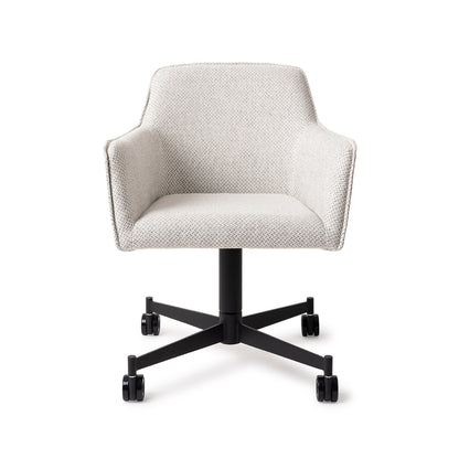 Jesper Home Hofu Checkers Charm Eetkamerstoel - Caster Black - KwaliteitWonen.nl