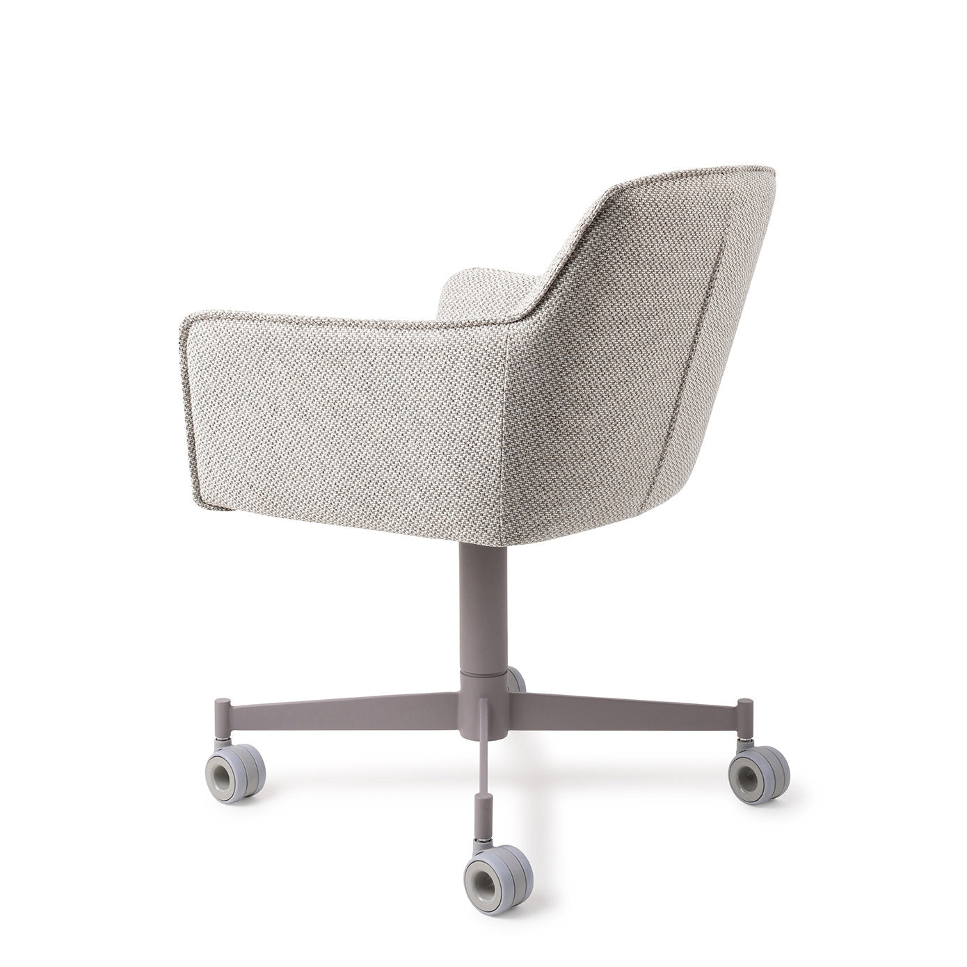 Jesper Home Hofu Checkers Charm Eetkamerstoel - Caster Grey - KwaliteitWonen.nl