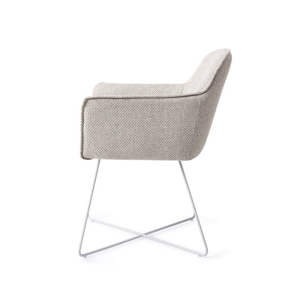 Jesper Home Hofu Checkers Charm Eetkamerstoel - Cross White - KwaliteitWonen.nl