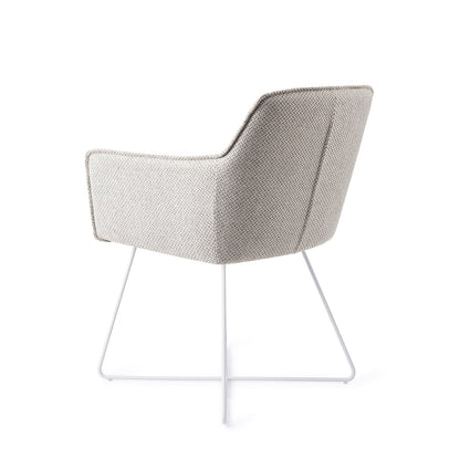 Jesper Home Hofu Checkers Charm Eetkamerstoel - Cross White - KwaliteitWonen.nl