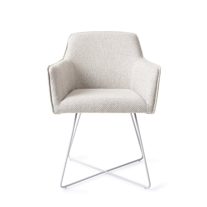 Jesper Home Hofu Checkers Charm Eetkamerstoel - Cross White - KwaliteitWonen.nl