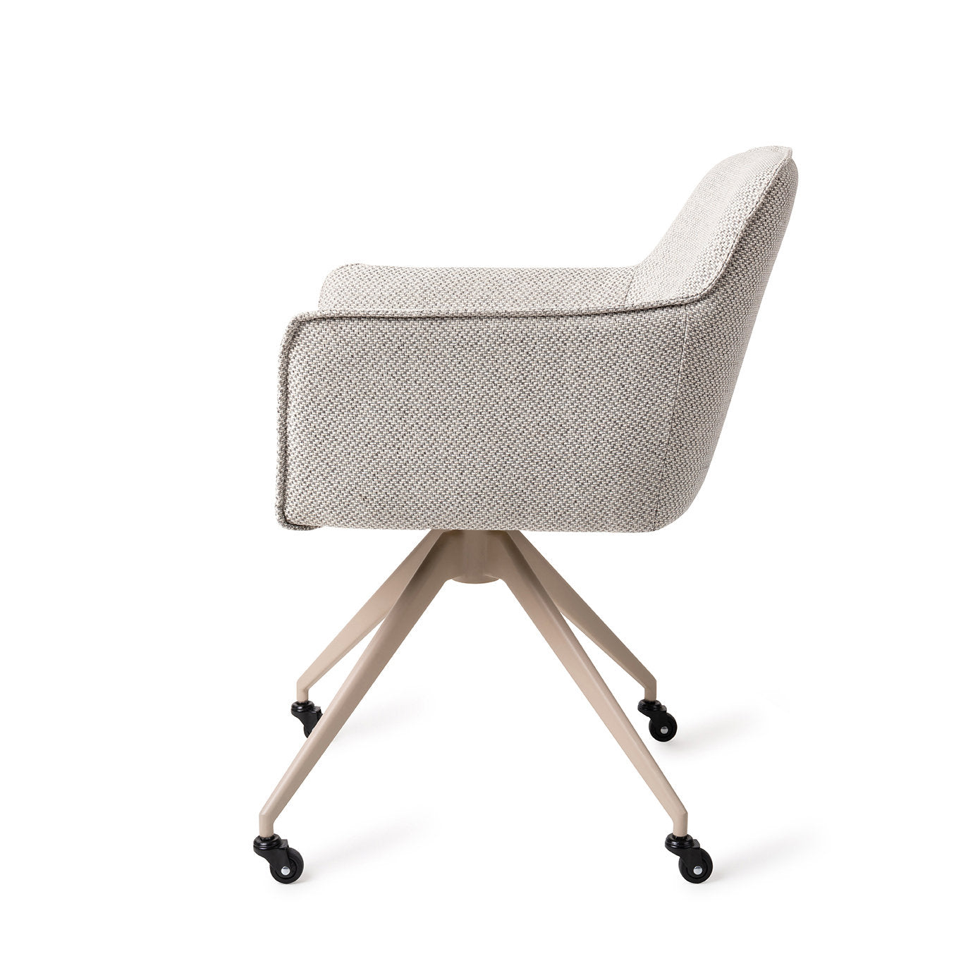 Jesper Home Hofu Checkers Charm Eetkamerstoel - Glide Beige - KwaliteitWonen.nl