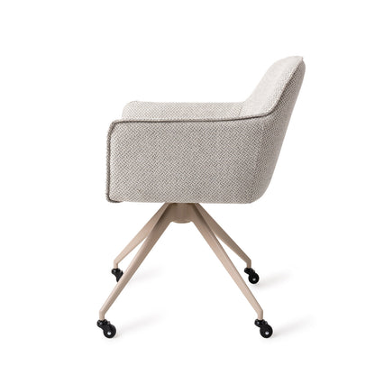 Jesper Home Hofu Checkers Charm Eetkamerstoel - Glide Beige - KwaliteitWonen.nl