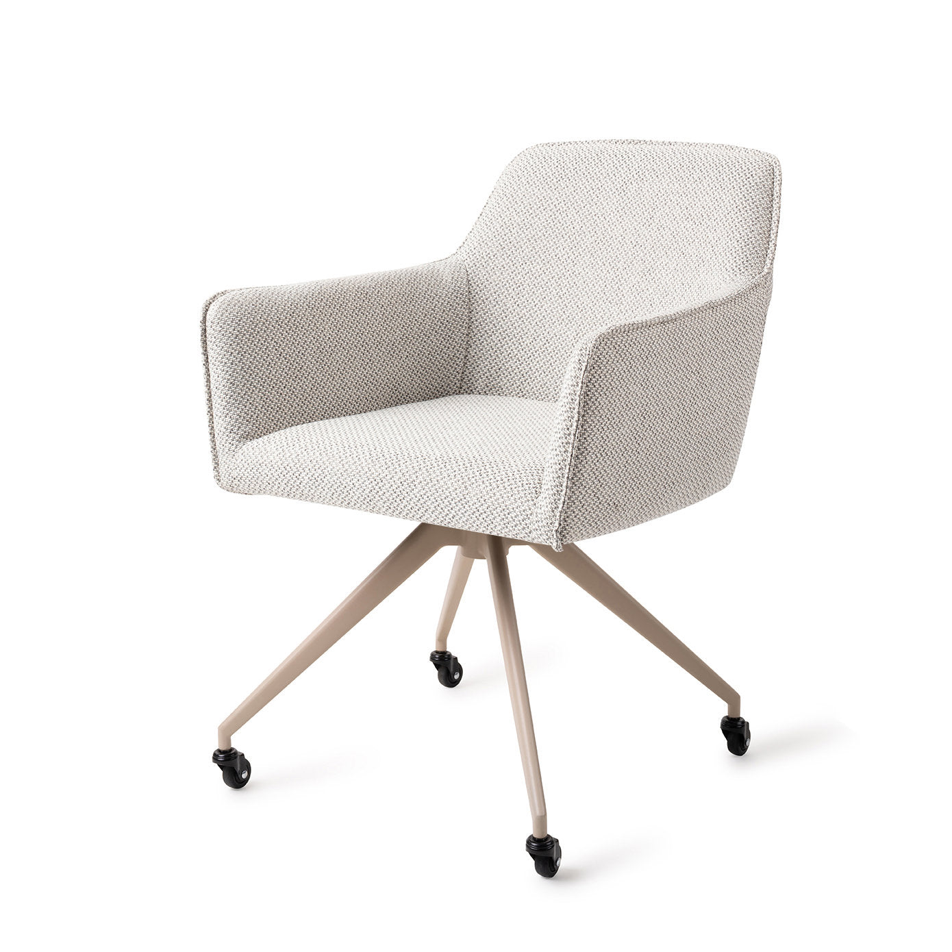 Jesper Home Hofu Checkers Charm Eetkamerstoel - Glide Beige - KwaliteitWonen.nl