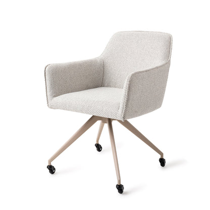 Jesper Home Hofu Checkers Charm Eetkamerstoel - Glide Beige - KwaliteitWonen.nl