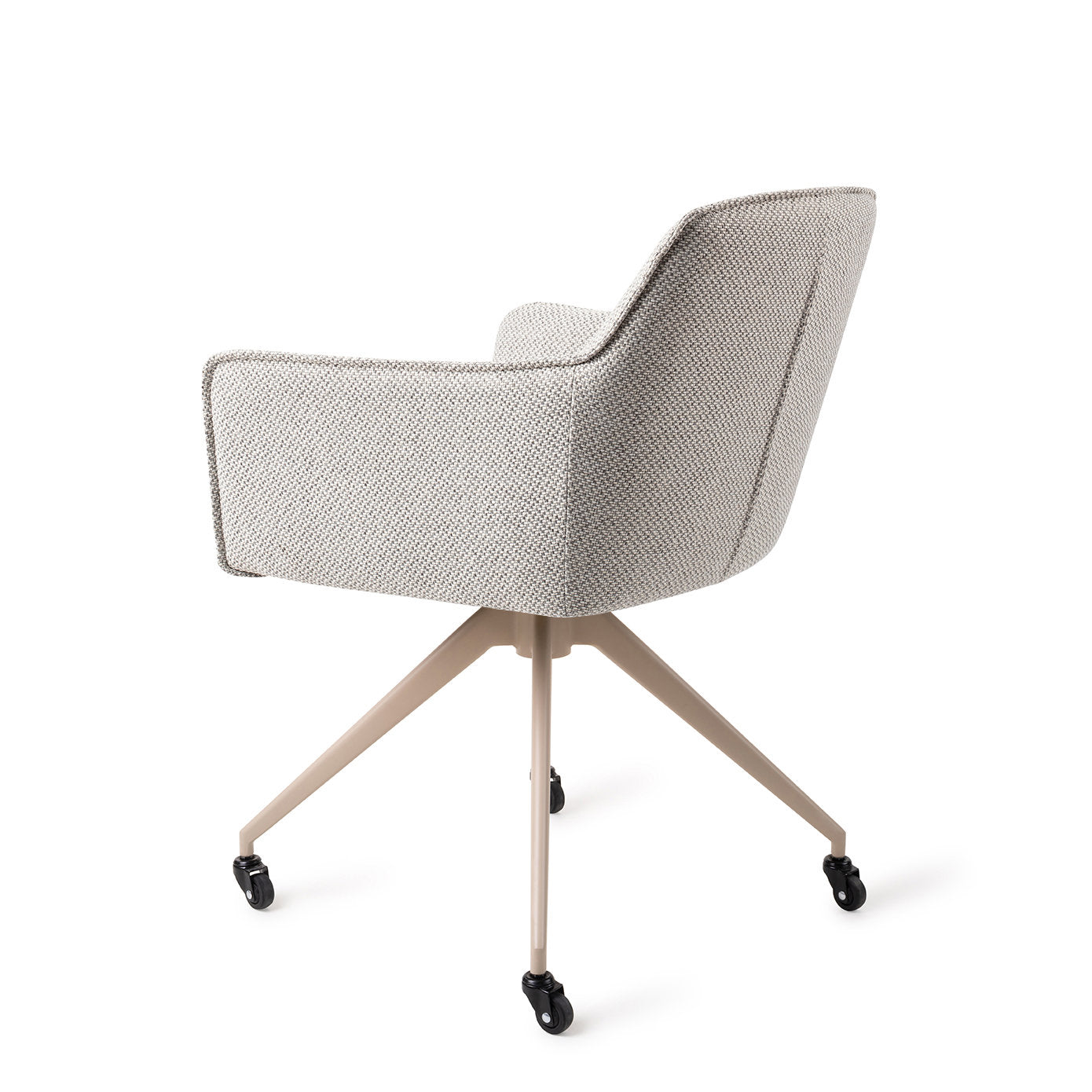 Jesper Home Hofu Checkers Charm Eetkamerstoel - Glide Beige - KwaliteitWonen.nl