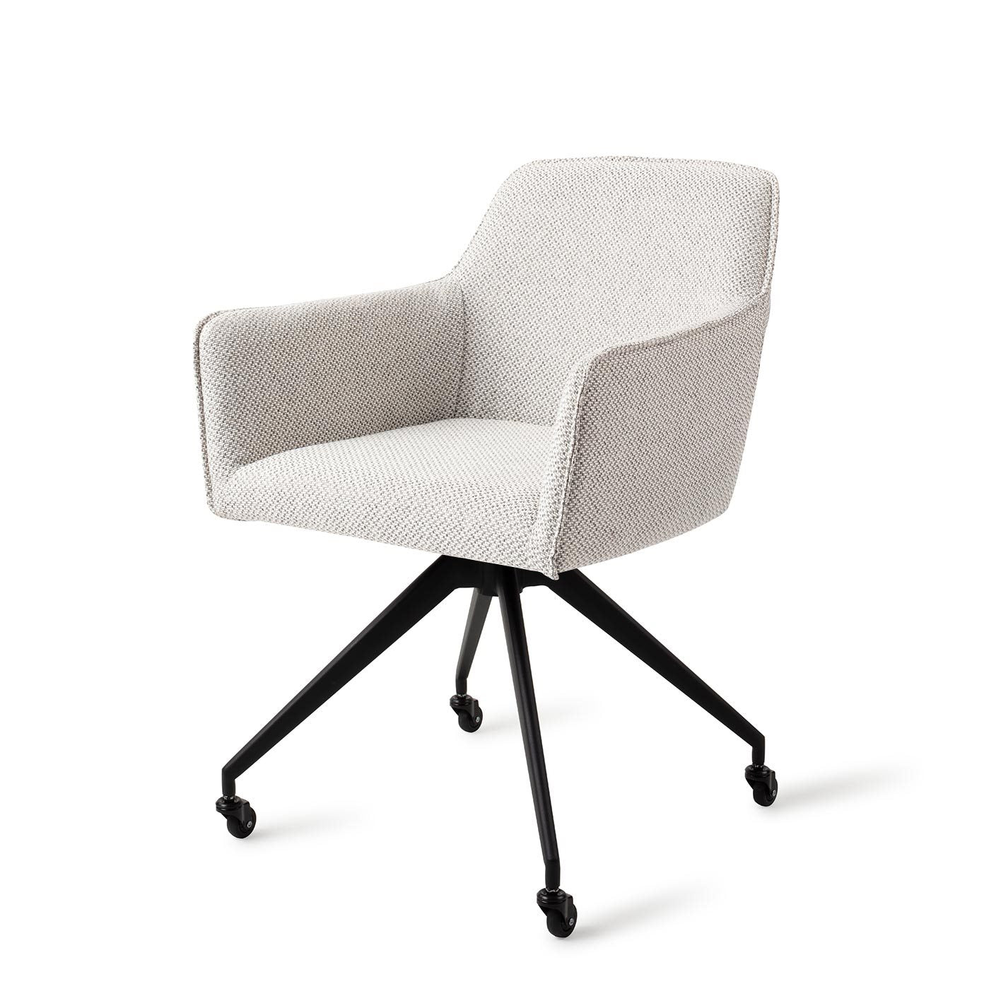 Jesper Home Hofu Checkers Charm Eetkamerstoel - Glide Black - KwaliteitWonen.nl