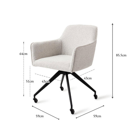 Jesper Home Hofu Checkers Charm Eetkamerstoel - Glide Black - KwaliteitWonen.nl