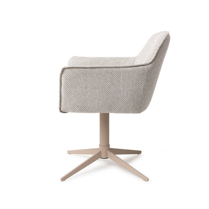 Jesper Home Hofu Checkers Charm Eetkamerstoel - Quad Beige - KwaliteitWonen.nl