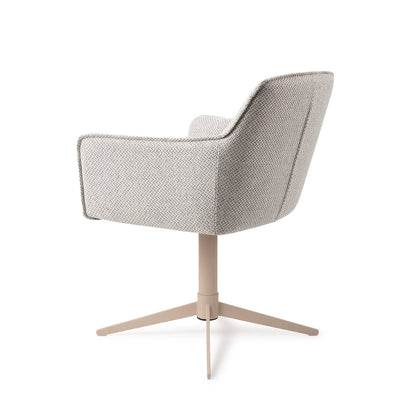 Jesper Home Hofu Checkers Charm Eetkamerstoel - Quad Beige - KwaliteitWonen.nl