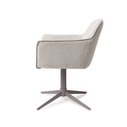 Jesper Home Hofu Checkers Charm Eetkamerstoel - Quad Grey - KwaliteitWonen.nl