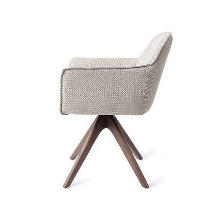 Jesper Home Hofu Checkers Charm Eetkamerstoel - Revolve Oak Walnut - KwaliteitWonen.nl