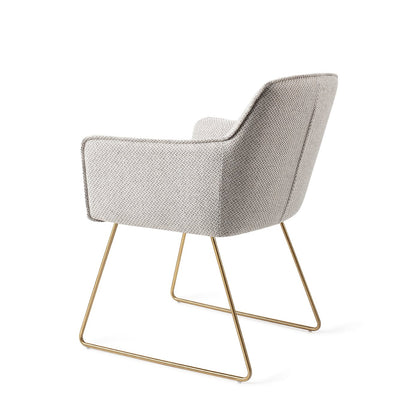 Jesper Home Hofu Checkers Charm Eetkamerstoel - Slide Gold - KwaliteitWonen.nl