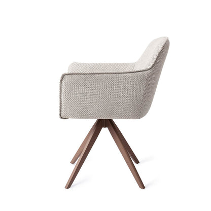 Jesper Home Hofu Checkers Charm Eetkamerstoel - Turn Brown - KwaliteitWonen.nl