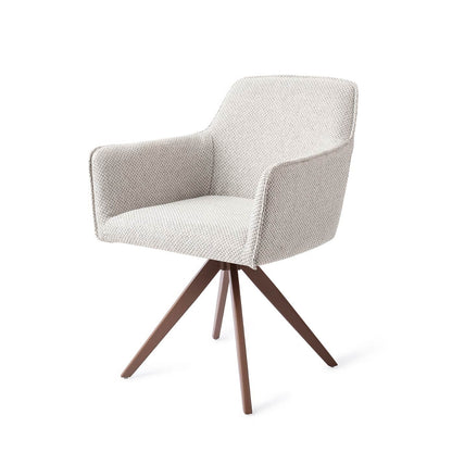 Jesper Home Hofu Checkers Charm Eetkamerstoel - Turn Brown - KwaliteitWonen.nl