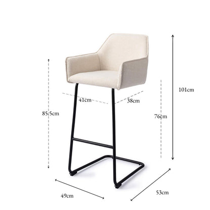 Jesper Home Hofu Enoki Barkruk - Arch Black (H) - KwaliteitWonen.nl