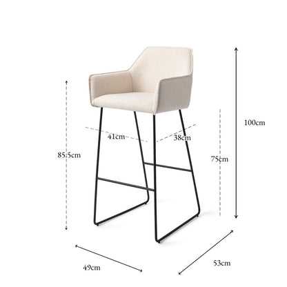Jesper Home Hofu Enoki Barkruk - Slide Black (H) - KwaliteitWonen.nl