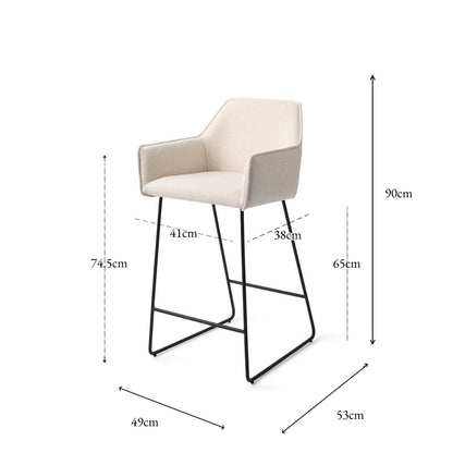 Jesper Home Hofu Enoki Barkruk - Slide Black (L) - KwaliteitWonen.nl