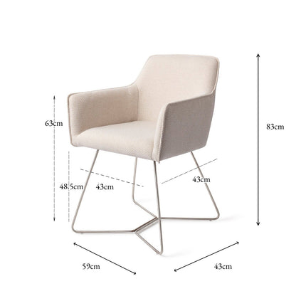 Jesper Home Hofu Enoki Eetkamerstoel - Beehive Steel - KwaliteitWonen.nl