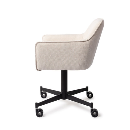 Jesper Home Hofu Enoki Eetkamerstoel - Caster Black - KwaliteitWonen.nl