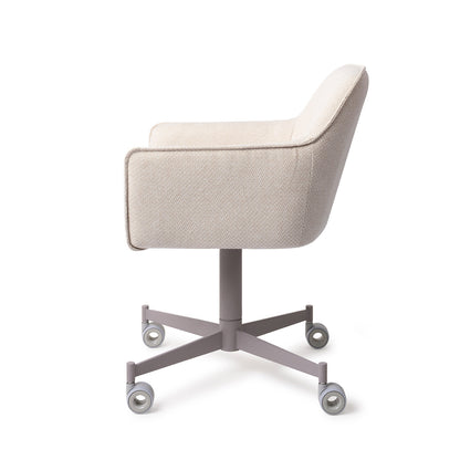 Jesper Home Hofu Enoki Eetkamerstoel - Caster Grey - KwaliteitWonen.nl