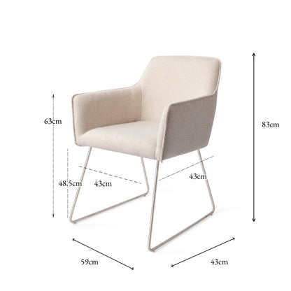 Jesper Home Hofu Enoki Eetkamerstoel - Slide Steel - KwaliteitWonen.nl