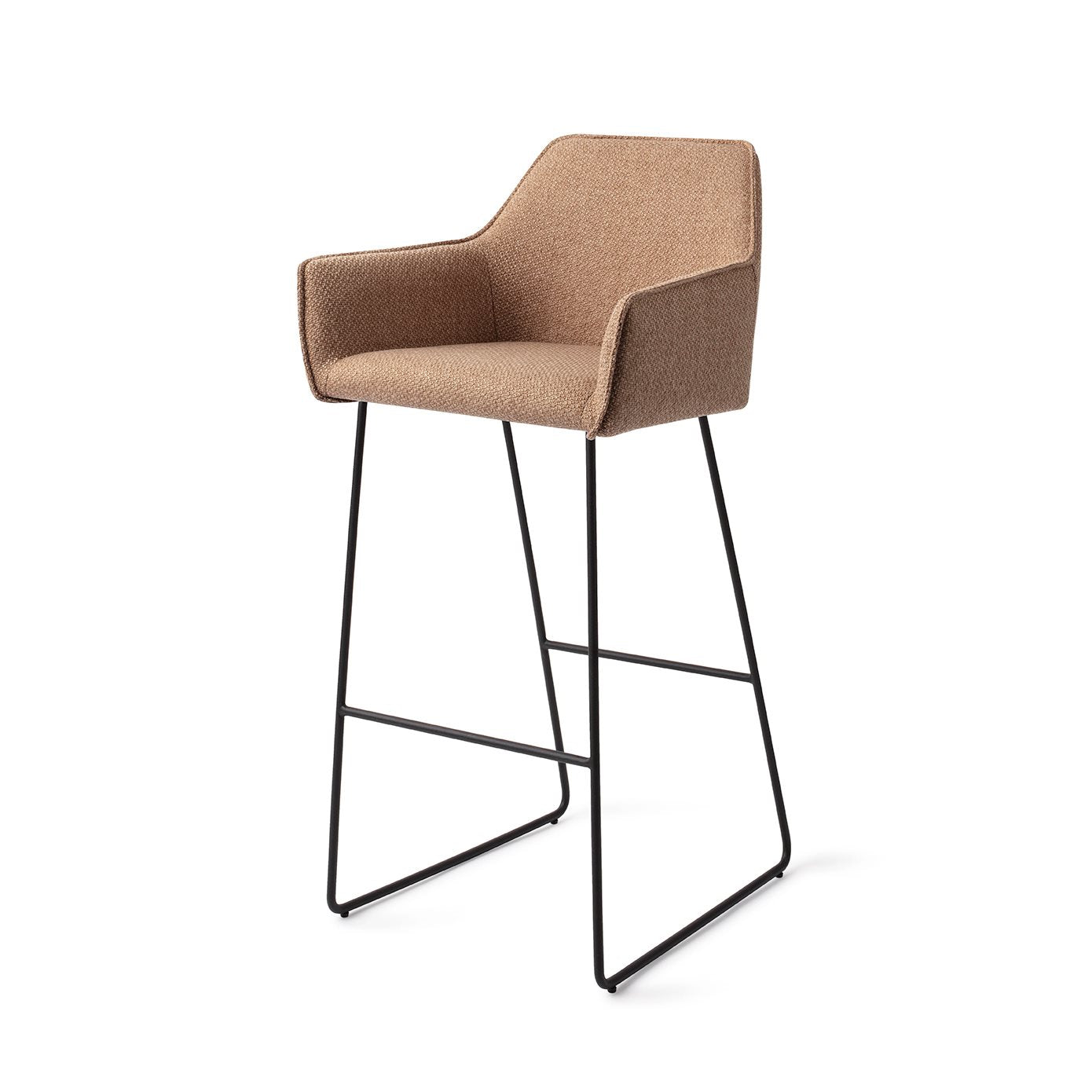 Jesper Home Hofu French Toast Barkruk - Slide Black (H) - KwaliteitWonen.nl