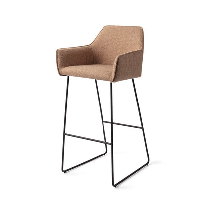 Jesper Home Hofu French Toast Barkruk - Slide Black (H) - KwaliteitWonen.nl