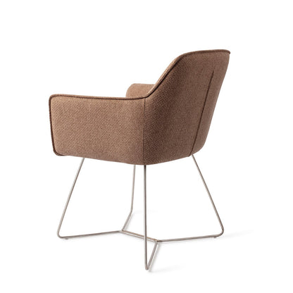Jesper Home Hofu French Toast Eetkamerstoel - Beehive Steel - KwaliteitWonen.nl
