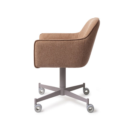 Jesper Home Hofu French Toast Eetkamerstoel - Caster Grey - KwaliteitWonen.nl