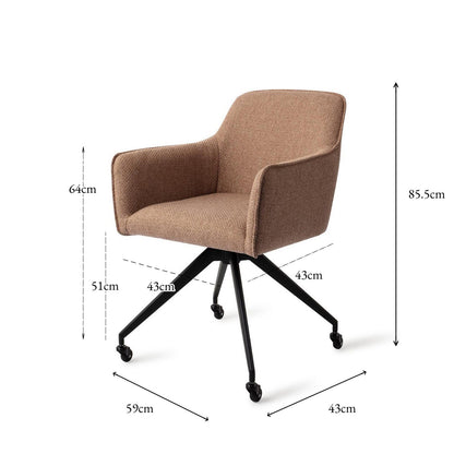 Jesper Home Hofu French Toast Eetkamerstoel - Glide Black - KwaliteitWonen.nl