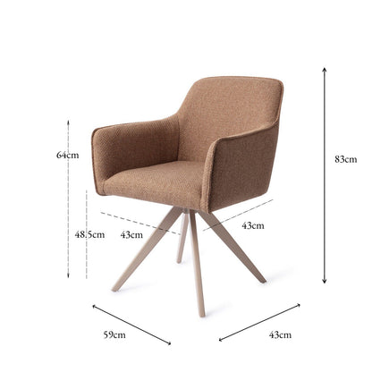 Jesper Home Hofu French Toast Eetkamerstoel - Turn Beige - KwaliteitWonen.nl
