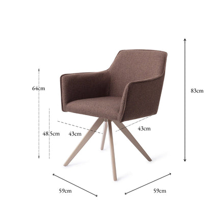 Jesper Home Hofu Potters Clay Eetkamerstoel - Turn Beige - KwaliteitWonen.nl