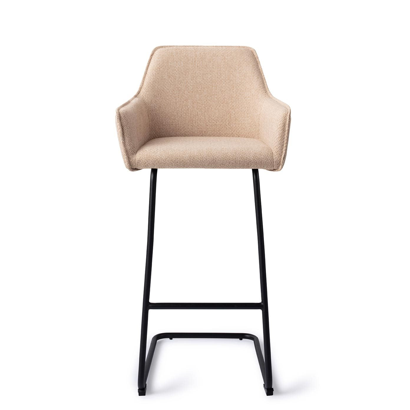 Jesper Home Hofu Wild Walnut Barkruk - Arch Black (H) - KwaliteitWonen.nl