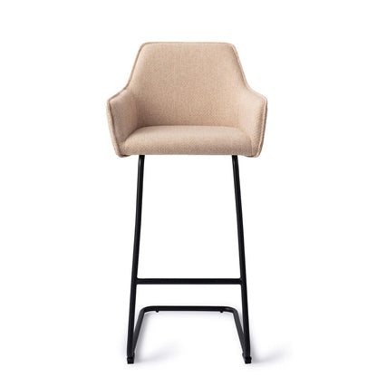 Jesper Home Hofu Wild Walnut Barkruk - Arch Black (H) - KwaliteitWonen.nl
