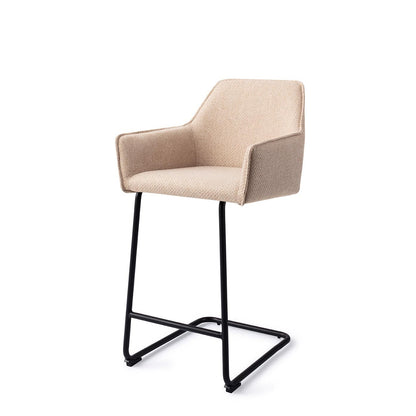 Jesper Home Hofu Wild Walnut Barkruk - Arch Black (L) - KwaliteitWonen.nl