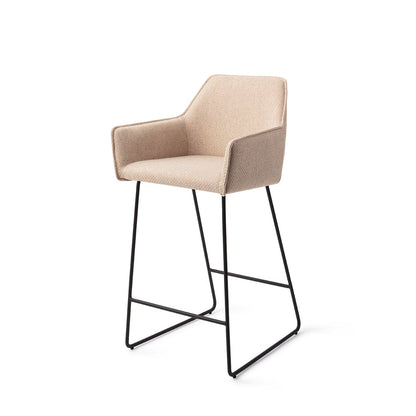 Jesper Home Hofu Wild Walnut Barkruk - Slide Black (L) - KwaliteitWonen.nl