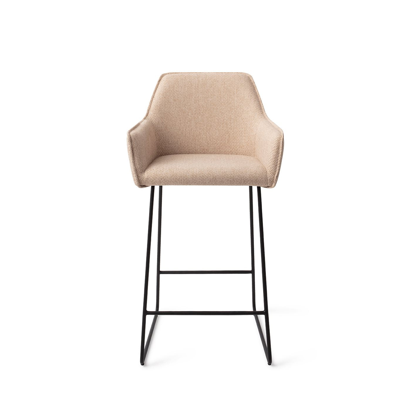 Jesper Home Hofu Wild Walnut Barkruk - Slide Black (L) - KwaliteitWonen.nl