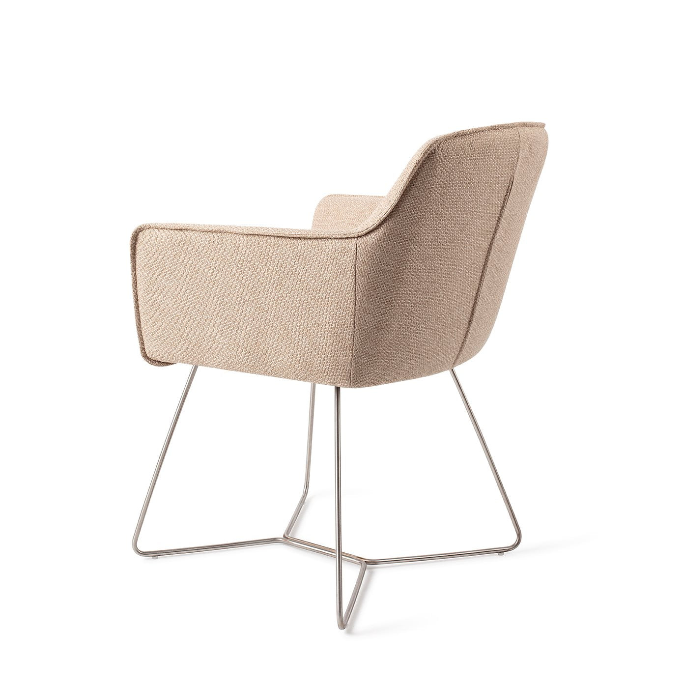 Jesper Home Hofu Wild Walnut Eetkamerstoel - Beehive Steel - KwaliteitWonen.nl