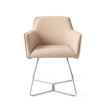Jesper Home Hofu Wild Walnut Eetkamerstoel - Beehive Steel - KwaliteitWonen.nl