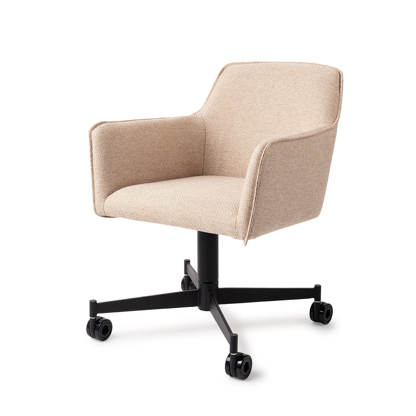 Jesper Home Hofu Wild Walnut Eetkamerstoel - Caster Black - KwaliteitWonen.nl