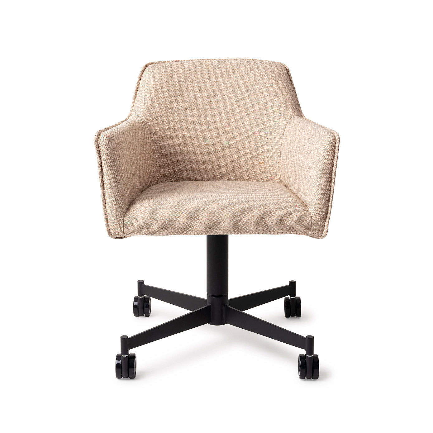 Jesper Home Hofu Wild Walnut Eetkamerstoel - Caster Black - KwaliteitWonen.nl
