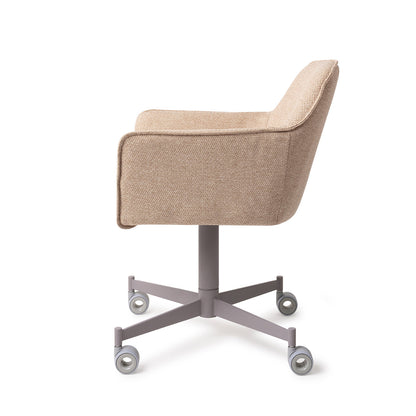 Jesper Home Hofu Wild Walnut Eetkamerstoel - Caster Grey - KwaliteitWonen.nl