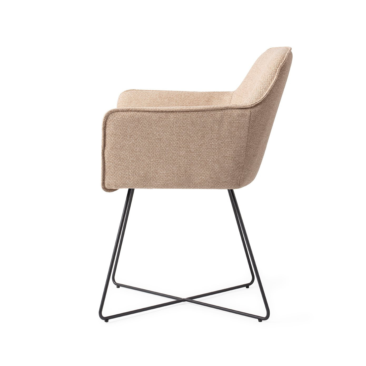 Jesper Home Hofu Wild Walnut Eetkamerstoel - Cross Black - KwaliteitWonen.nl