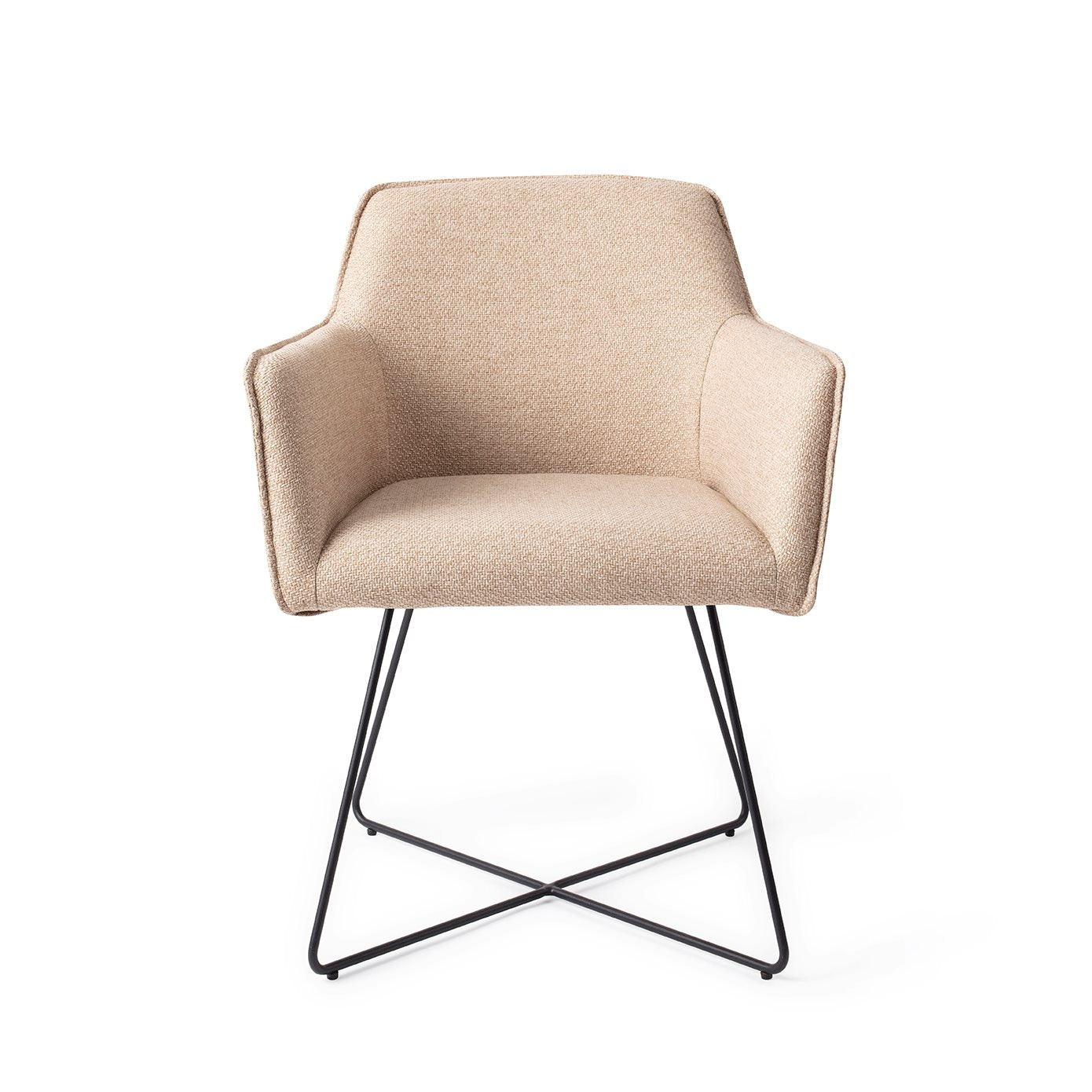 Jesper Home Hofu Wild Walnut Eetkamerstoel - Cross Black - KwaliteitWonen.nl